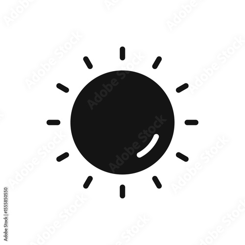 Sun icons representing seasonal warmth, brightness, and weather interface elements.
