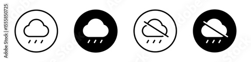 Rain cloud icon for weather applications, precipitation forecasts, seasonal alerts, and climate awareness designs.
