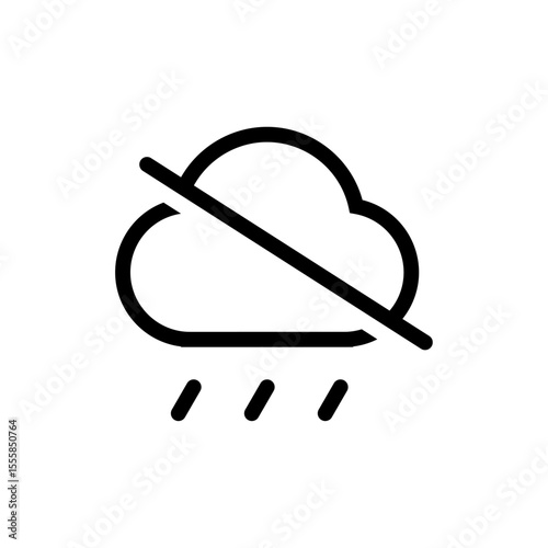 Rain cloud icon for weather applications, precipitation forecasts, seasonal alerts, and climate awareness designs.