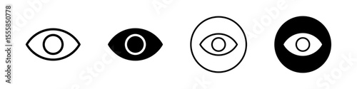 View or Eye symbol representing visibility, access control, monitoring, awareness, and interface toggles in applications or security visuals.