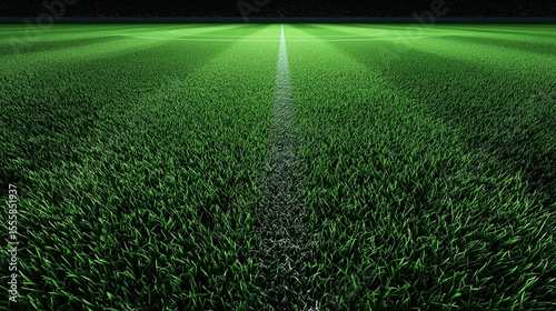 Green football soccer field grass texture background wallpaper with copy space.