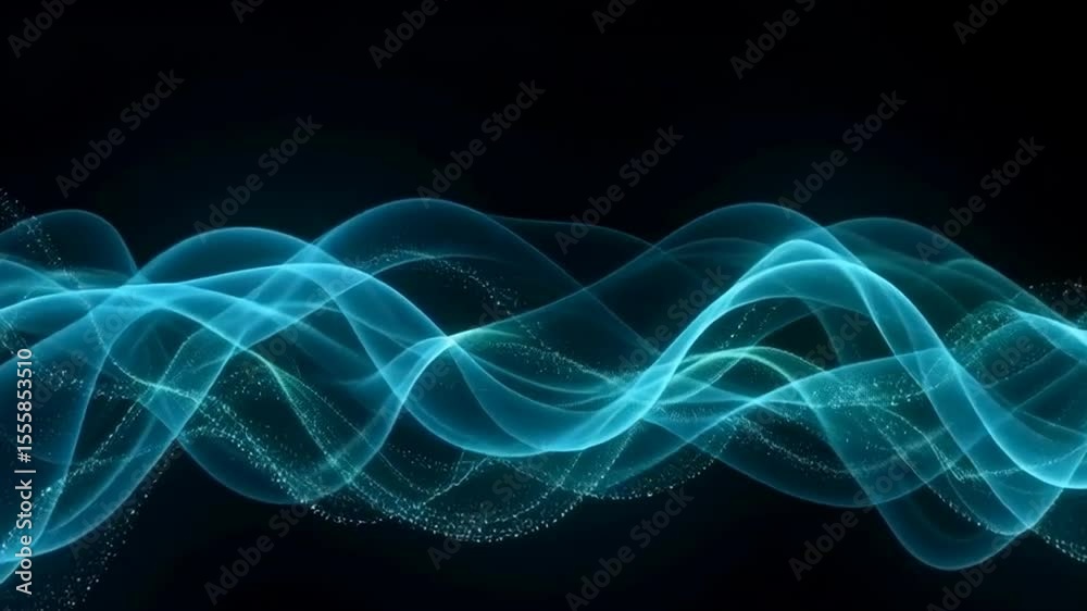 The image features a mesmerizing display of flowing blue waves against a black background, creating a sense of motion and tranquility. The image features a mesmerizing display of flowing blue waves against a black background, creating a sense of motion and tranquility.