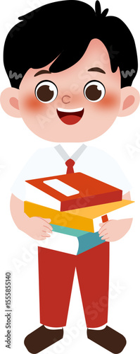 Student with books