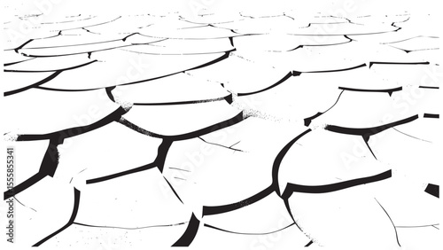 Cracked Earth Texture Illustration