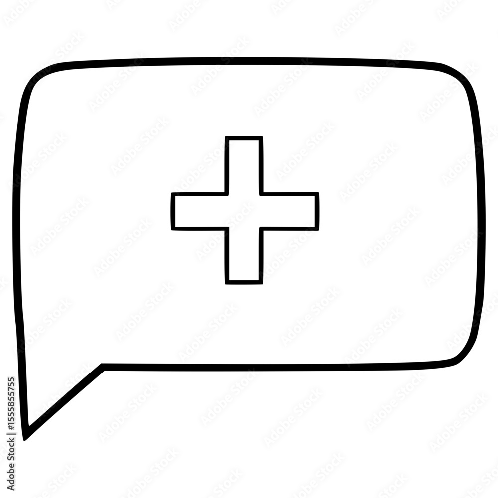 Fototapeta premium new chat icon illustration hand drawn outline vector