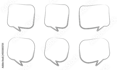 Set of comic speech bubbles. Cartoon vector illustration