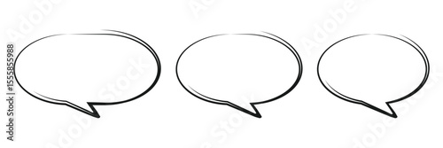 Set of comic speech bubbles.