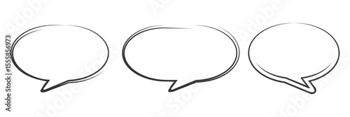 vector set of flat message bubbles show