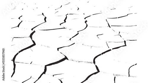 Cracked Surface With Radiating Lines