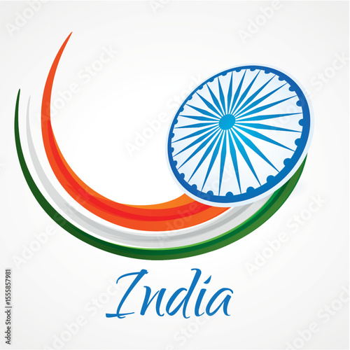 vector illustration of a indian flag