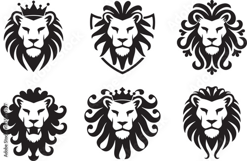 Majestic Lion Head Illustrations Regal Designs for Logos and Branding
