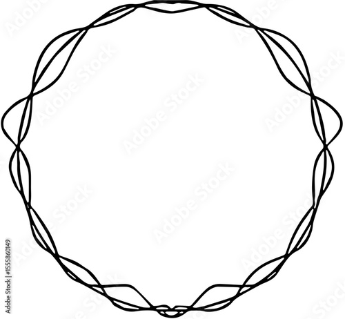 barbed wire frame vector illustration