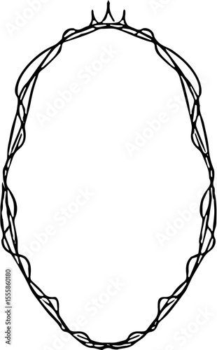 Oval Line frame illustration 