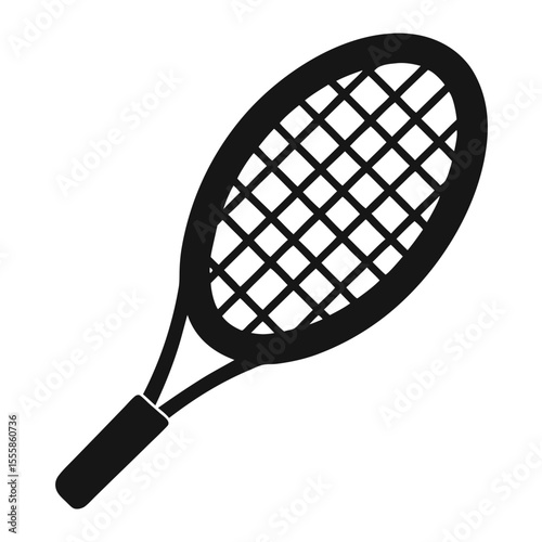 tennis racket icon isolated on white background