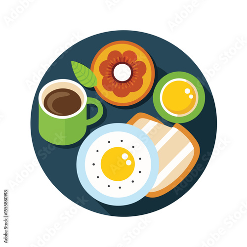 breakfast food platter icon isolated on white background