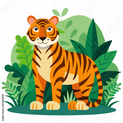 tiger, animal, vector, transparent background 