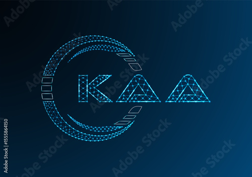 Tableau sur toile KAA low poly letter logo vector design