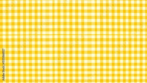 Yellow gingham fabric