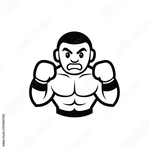  vector illustration of a boxer