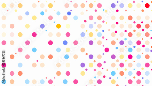 Multi color polka dot pattern background, colorful seamless polka dot patter.