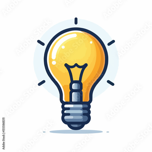 vector image of a light bulb on a white background