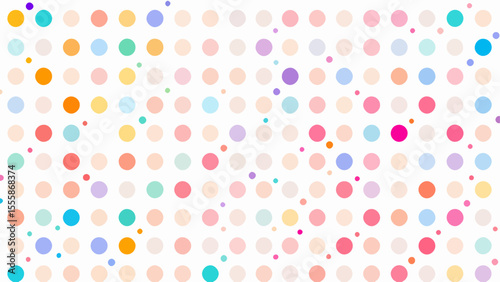 Multi color polka dot pattern background, colorful seamless polka dot patter.