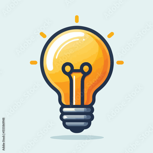 vector image of a light bulb on a white background
