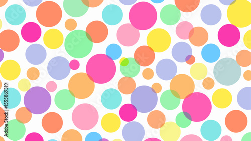 Multi color polka dot pattern background, colorful seamless polka dot patter.