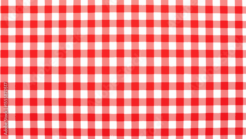 red gingham background
