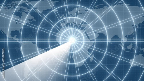 Futuristic HUD Radar Interface with Target Scanning Animation – Holographic Display, Digital Map Tracking, and High-Tech Military Surveillance UI for Advanced Technology Concepts. 4k