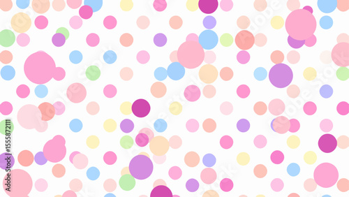 Wallpaper Mural Colorful Random Circles Seamless Pattern background Vector, seamless polka dots pattern	 Torontodigital.ca