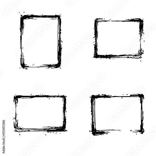 Set of grunge frames