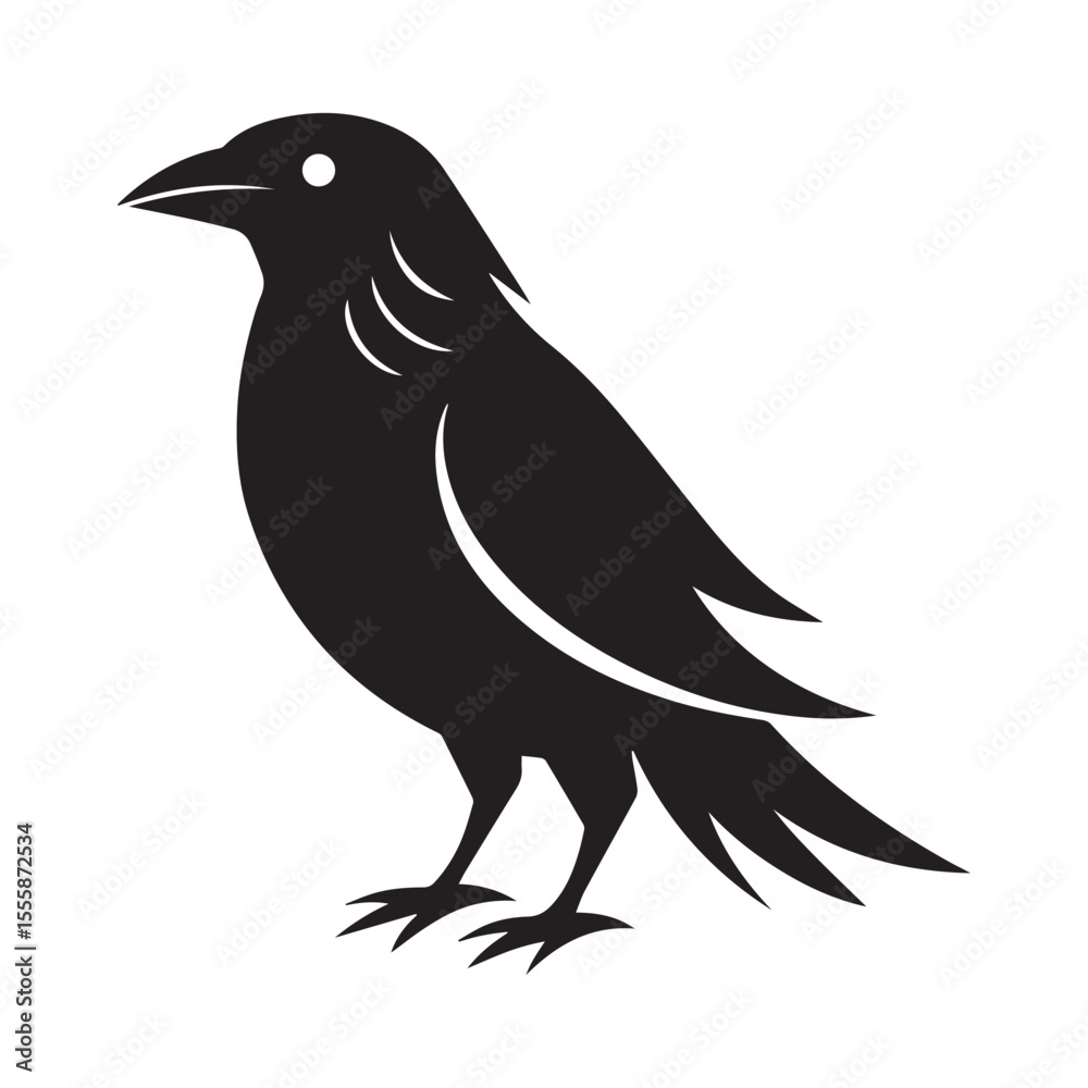 Obraz premium Common blackbird vector art illustration