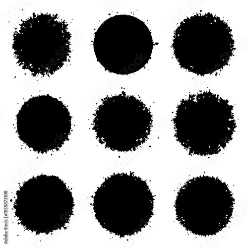 set of ink splashes