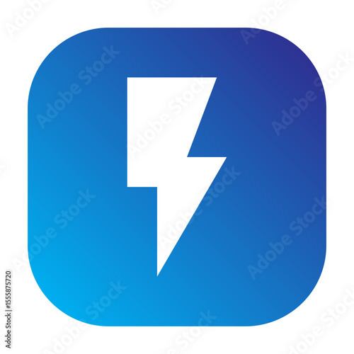 An icon depicting an active camera flash, typically seen in camera interface options.