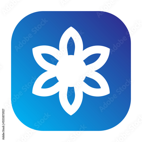 Flower-shaped icon representing aesthetic or effects menu.