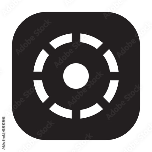 An icon representing a tilt-shift effect filter used in photography to create a miniature scene illusion or control depth of field.