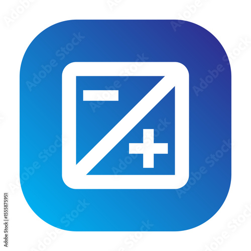 Brightness or contrast adjustment icon.