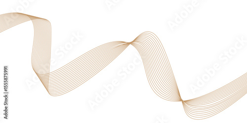 Golden wedding rings and shoes with a white ribbon design and wave patterns