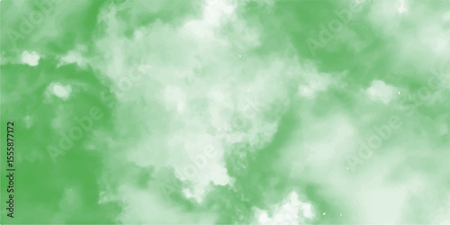 Abstract background of colorful liquid liner. Abstract texture of liquid acrylic.white and green sunny cloudscapes in soft watercolors background texture. creative vintage foggy stains graphic.