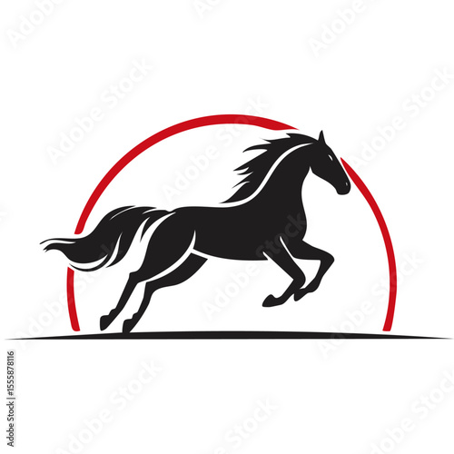 Elegant horse silhouette vectors and icons set featuring running horses, rearing pose, cowboy rider, and wild mustangs in black and white minimal design for versatile use