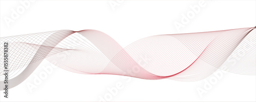 Abstract gradient pink wavy flowing dynamic smooth curve lines background. Digital future technology concept, presentation, Wave with lines created using blend tool. Curved wavy line, smooth stripe.
