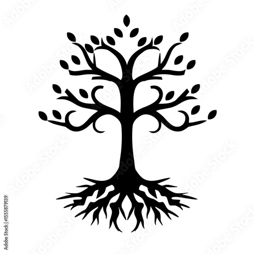 vector tree silhouette