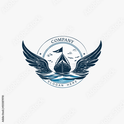 travel agency logo template design. editable and ready to use