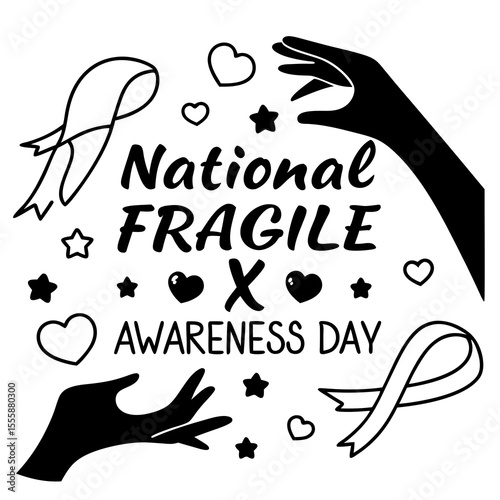 NATIONAL FRAGILE X AWARENESS DAY vector illustration
