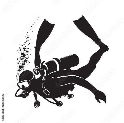 vector Scuba diving Silhouette Collection diving vector graphic