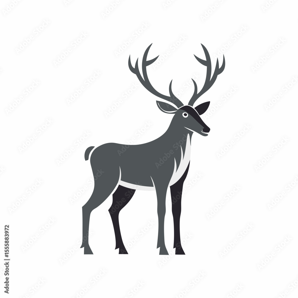 Obraz premium deer silhouette vector