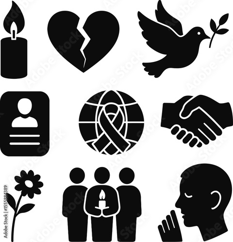 Victims of Terrorism Day  Remembrance & Solidarity Silhouettes

