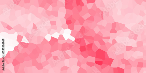 Nice pink mosaic abstract background made of many geometric shapes. Pink hexagon ceramic. Abstract colorful background with triangles. background of crystallized. Pink Geometric Retro tiles pattern.