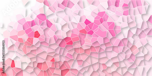 Abstract Origami Crystal Texture with Soft Gradient and Wrinkled Grid Pattern Vector Design. Pink Polygonal Mosaic Background. Abstract Rose Pink Geometric Modern Creative Crystallized Background.